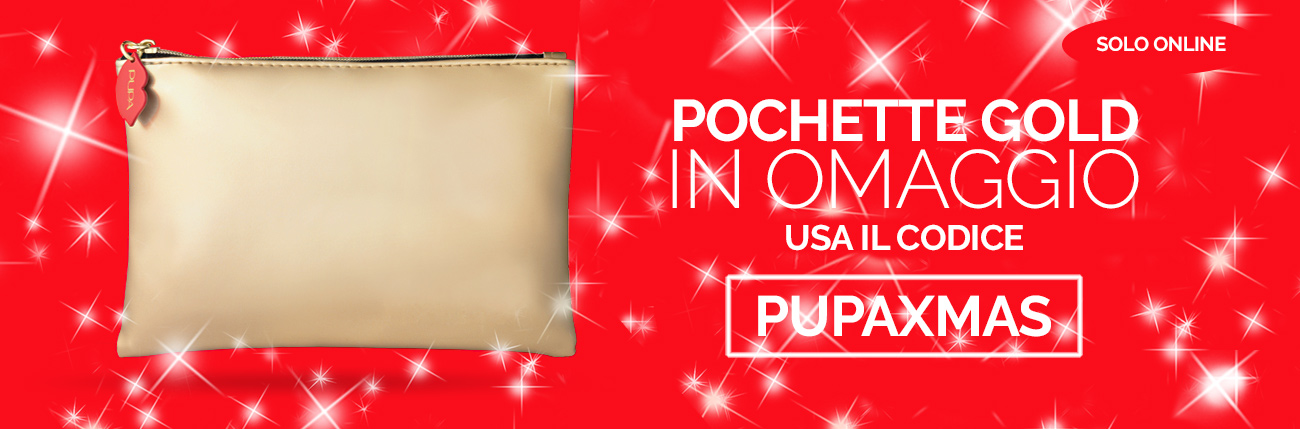 Pochette Gold in regalo promo-pupaxmas
