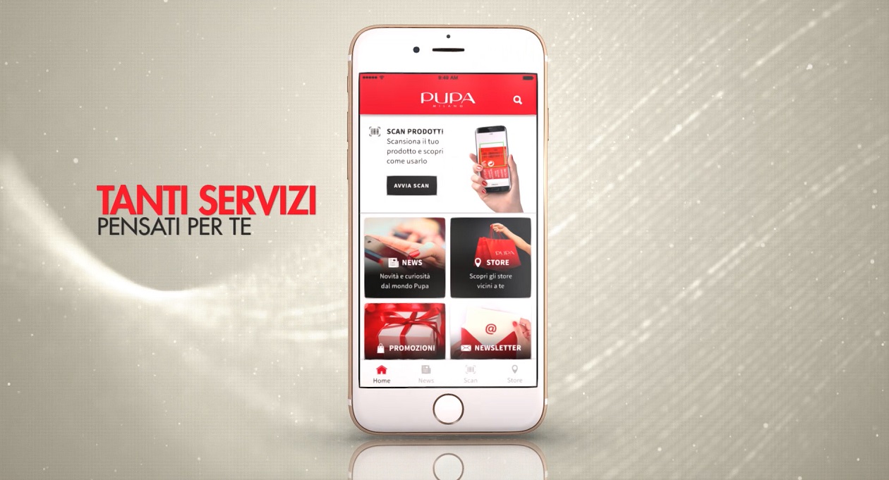 Scarica gratis l'app di PUPA dagli store iOs e Android: Porta PUPA sempre con te!